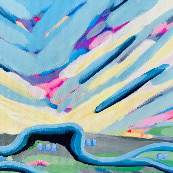 Original Painting Modern Impressionism Collectible Landscape 9" x 12" Canvas - Picture 7 of 11